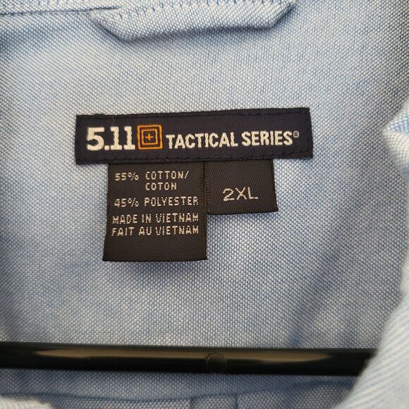 511 Tactical Series Shirt Mens 2XL Blue Chambray Workwear Casual Snap Button - Picture 4 of 9